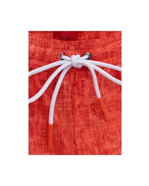 Isaia Red Beachwear for men