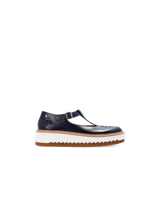 Chloé Blue Mary Jane leather shoes