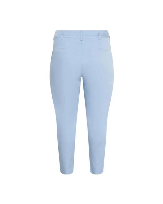 Cropped Trousers Kaffe de color Blue