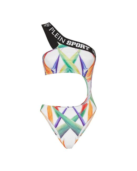 Philipp Plein Badmode ,Veelkleurig ,Polyester Monokini Flowers in het Blue