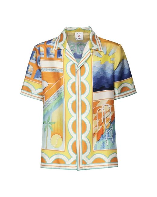 Short Sleeve Shirts Casablanca de hombre de color Blue