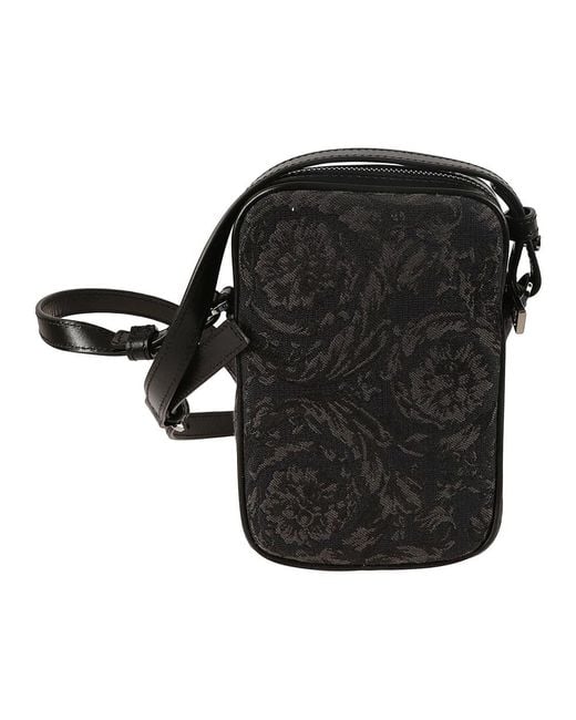 Versace Black Cross Body Bags for men