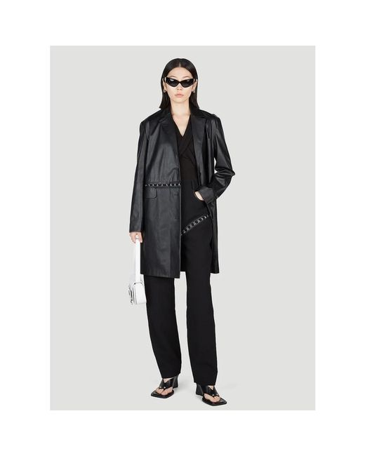 Paris Georgia Black Single-Breasted Coats