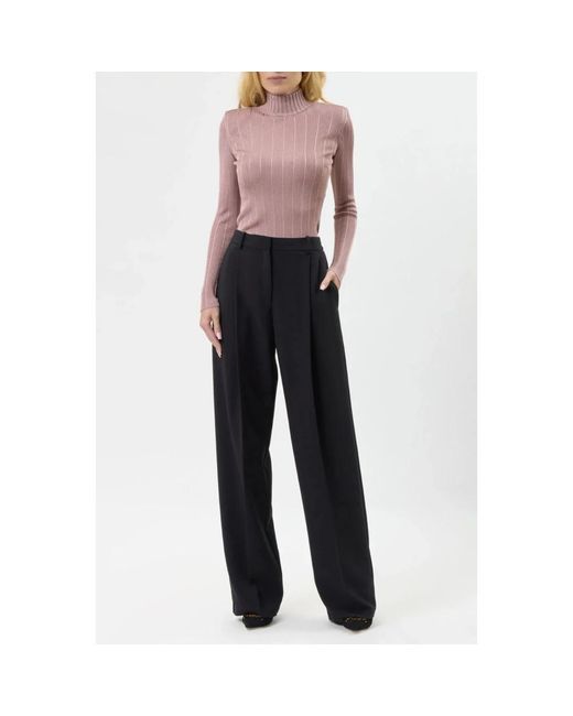 Elisabetta Franchi Black Wide Trousers