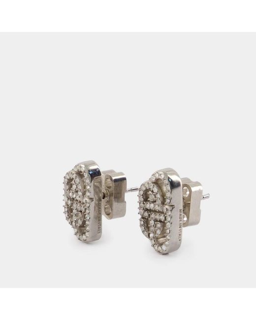 Balenciaga Metallic Stud ohrringe - metall - silber