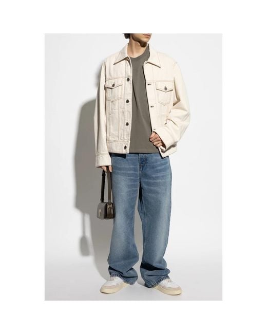 AMI Blue Wide Jeans for men