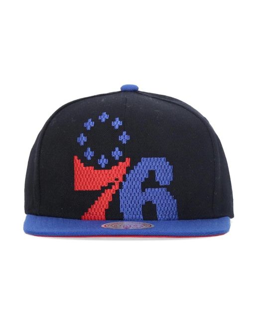 Mitchell & Ness Nba 8 Bit Snapback Kappe Schwarz in Blue für Herren