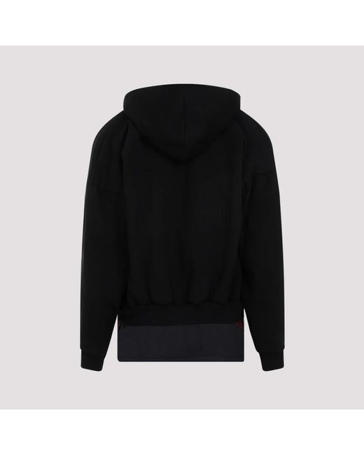 Balenciaga Schwarzer lagen hoodie sweatshirt in Black für Herren