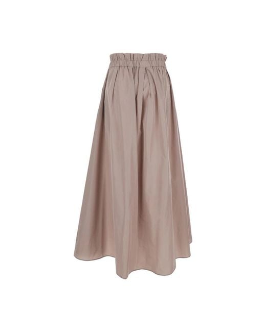 Herno New Techno Taffeta Rok in het Brown