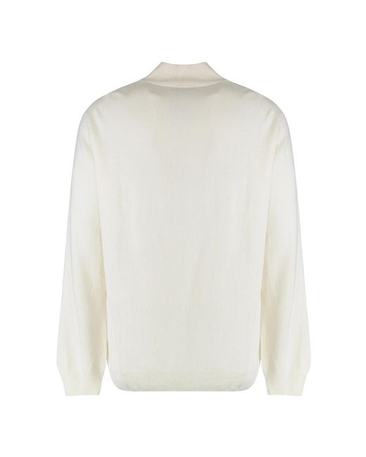Moorer White Cashmere Knitwear for men