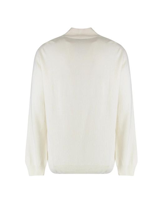 Moorer White Cashmere Knitwear for men