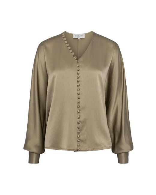 Envelope Overhemden ,Groen ,Zijden Cannes Blouse Olijf in het Green