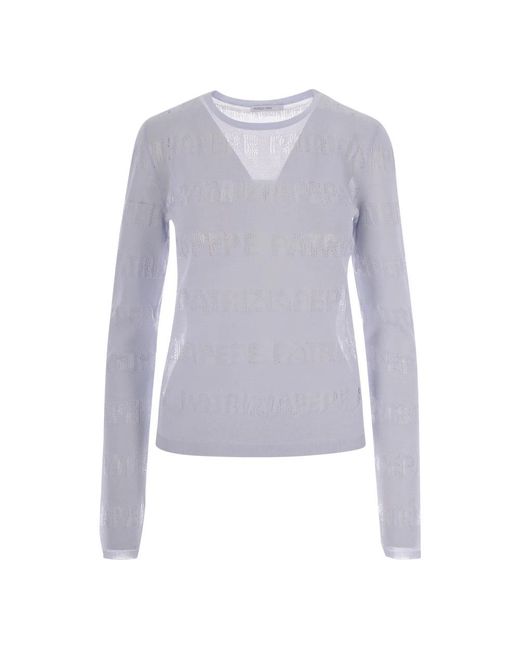 Patrizia Pepe Blue Round-Neck Knitwear