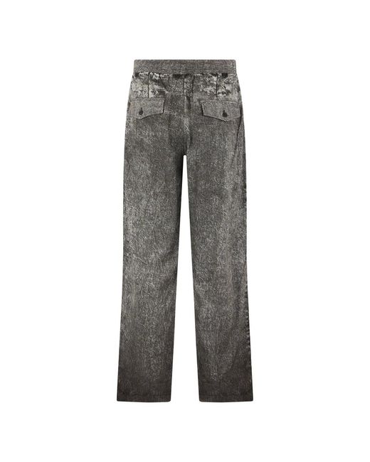 DIESEL Gray Straight Jeans for men