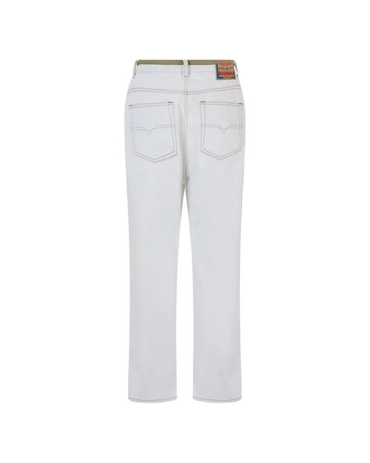 DIESEL Gray Straight Jeans for men