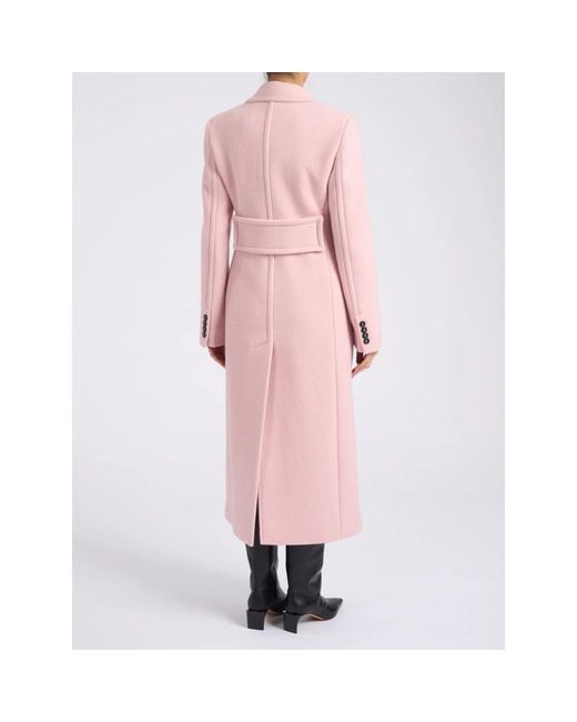Sportmax Pink Double-Breasted Coats