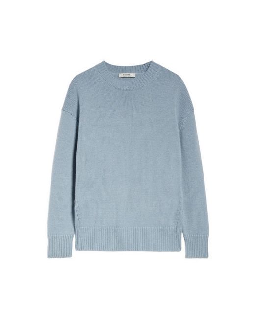 Max Mara Truien & Vesten ,Blauw ,Wol Heldere Blauwe Trui Van Max Mara in het Blue