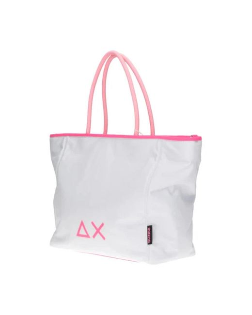 Sun 68 White Shopping Bags