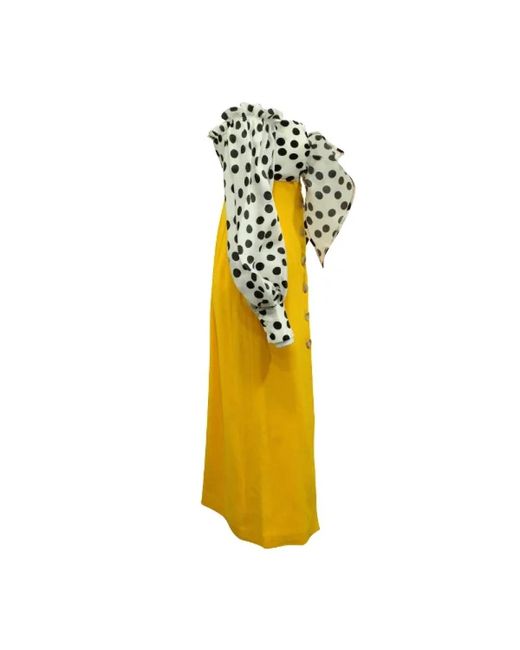 Dresses > day dresses > midi dresses Carolina Herrera en coloris Yellow