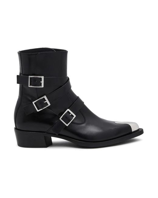 Alexander McQueen Black Cowboy Boots for men