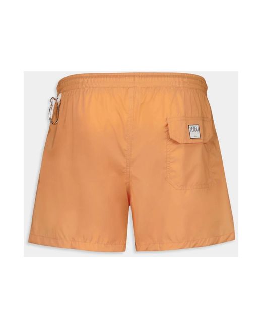 Fedeli Orange Beachwear for men