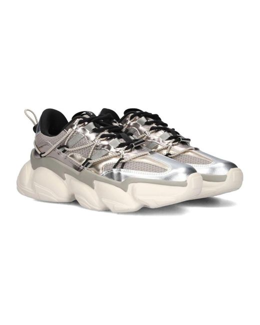 Steve Madden Gray Mesh Spectator Low Sneakers
