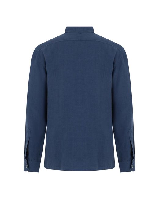 Fedeli Blue Casual Shirts for men