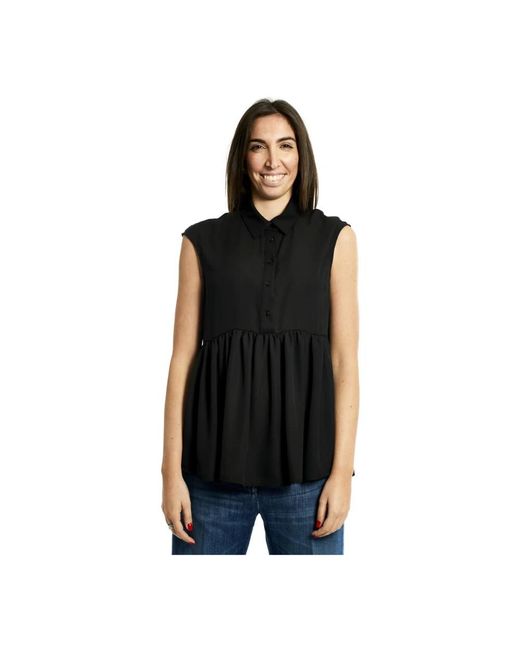 Manila Grace Black Blouses