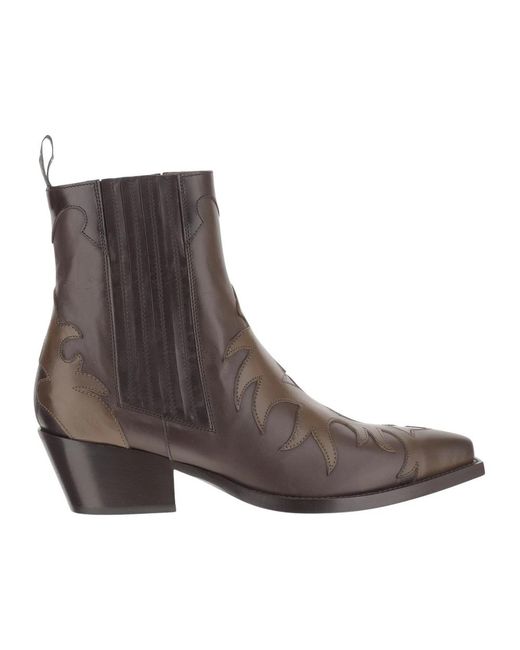 Sartore Brown Cowboy & Biker Boots