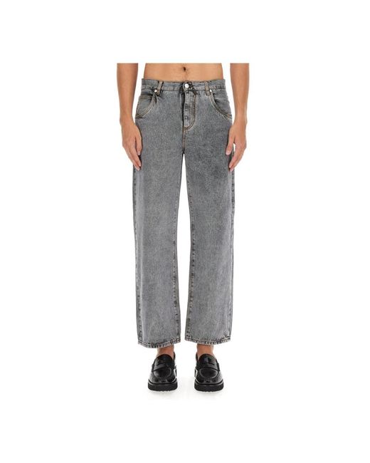 Etro Gray Cropped Jeans for men