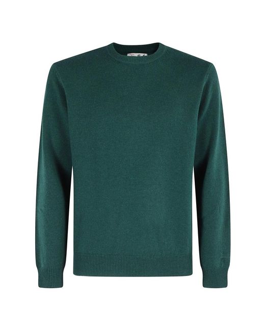Mc2 Saint Barth Green Round-Neck Knitwear for men