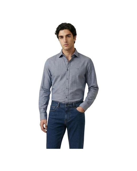 ARMANI EXCHANGE Blue Casual Shirts for men
