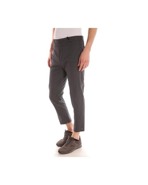 Daniele Alessandrini Gray Cropped Trousers for men