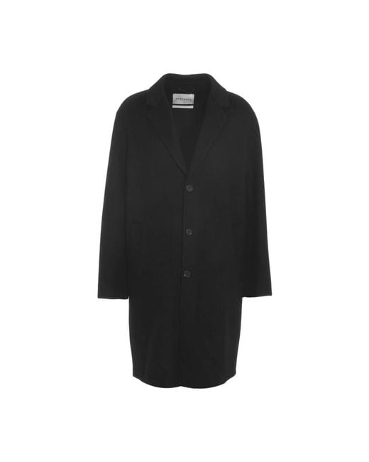 Single-Breasted Coats Amaranto de hombre de color Black