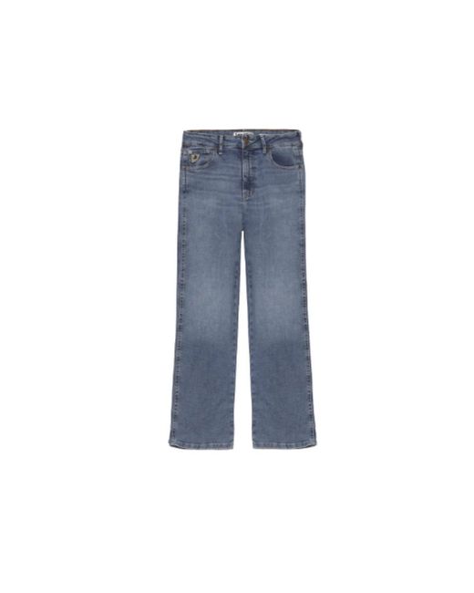 Lois Blue Stone linen high waist jeans