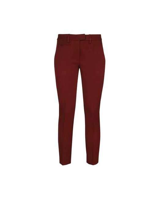 Slim-Fit Trousers di Dondup in Red