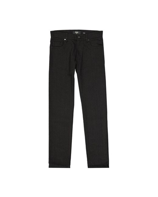 Fendi Black Slim-Fit Trousers for men