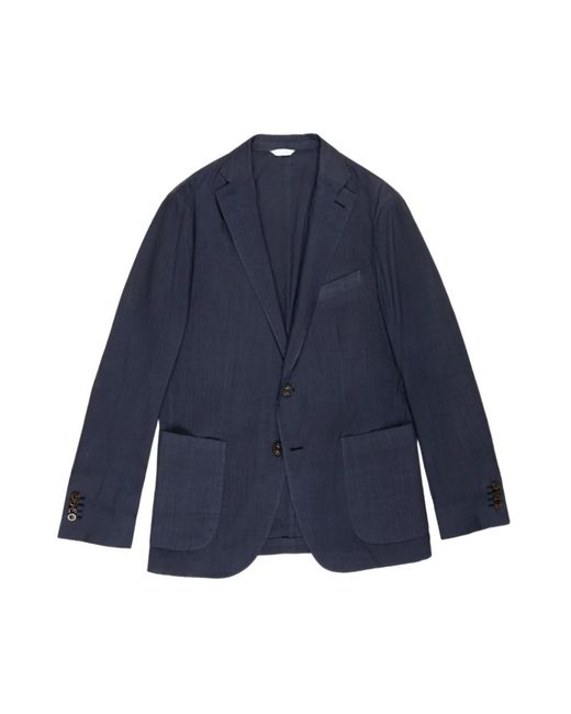 Boglioli Buttoned Blazer in het Blue voor heren