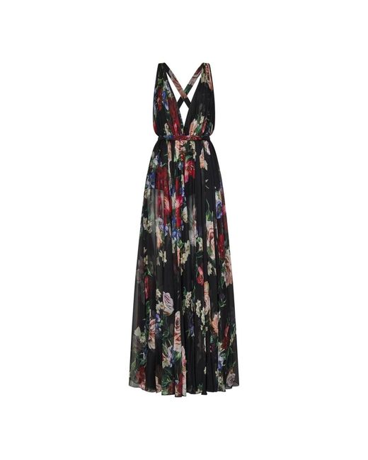 Maxi Dresses Dolce & Gabbana de color Black
