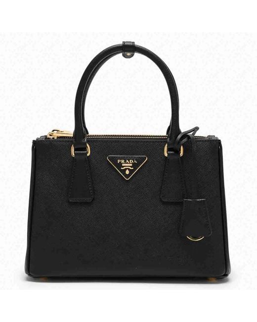 Prada Galleria Small Leather Bag in het Black