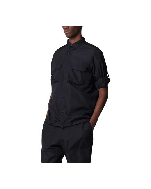 Taion Omkeerbaar Nylon Overhemd Met Franse Kraag in het Black voor heren