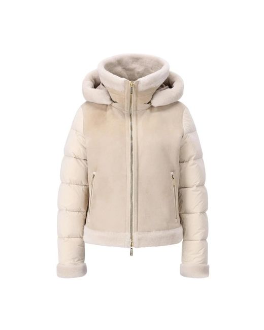Moorer Down Jackets in het Natural