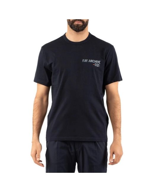 Fay Black T-Shirts for men