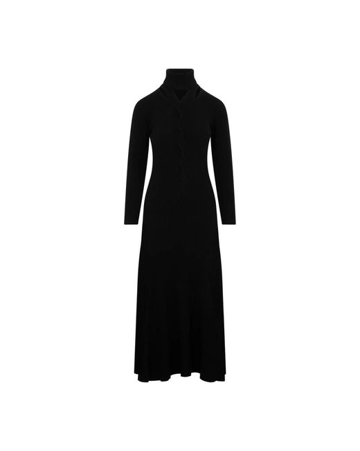 Virgin wool long dress di Fabiana Filippi in Black