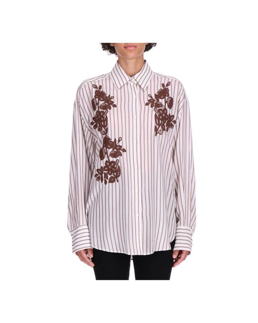 Ermanno Scervino Gestreepte Blouse in het Pink