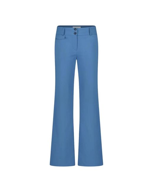 Pantalones clásicos de pierna ancha | azul medio Jane Lushka de color Blue