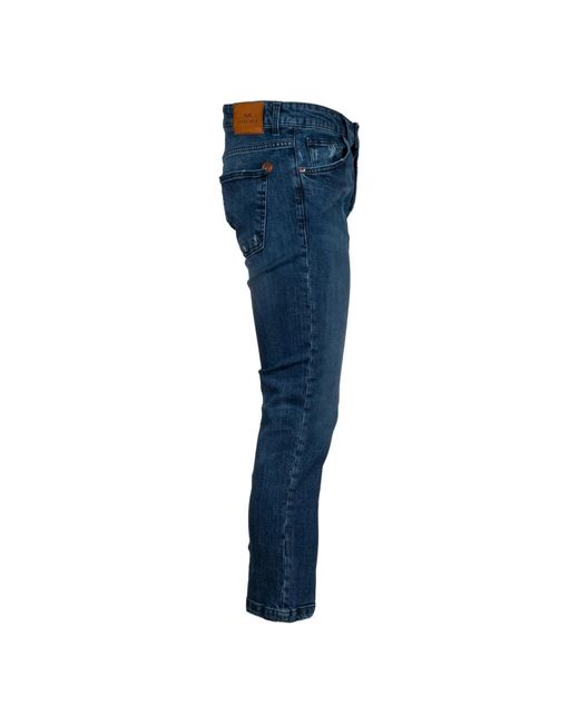 Entre Amis Kurze denim jeans mit metalllogos in Blue für Herren