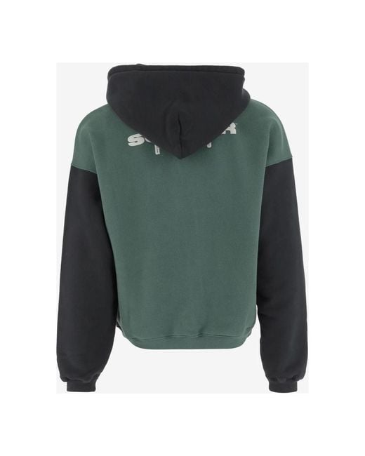 SUMMIT GAMES Cotton Hoodie With Logo in Green für Herren