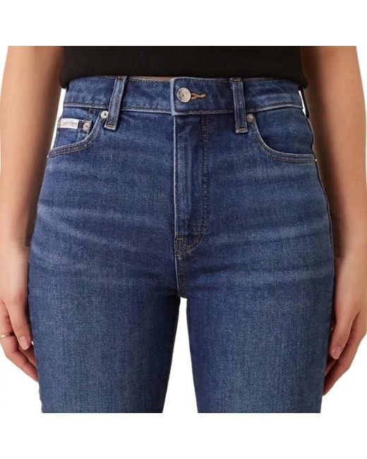 Calvin Klein Skinny Bootcut Jeans in het Blue