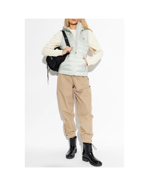 Moncler Jassen ,Blauw ,Leer Glygosse Down Vest in het Gray